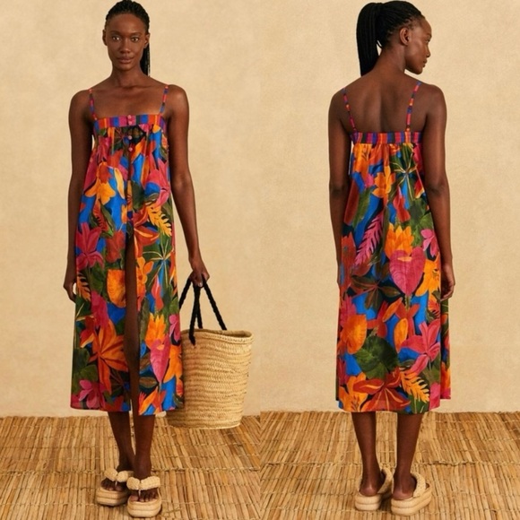 Farm Rio Women's Tropical Floral Cover-Up - Picture 2 of 8